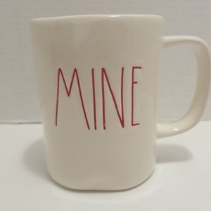 Rae Dunn by Magenta Coffee Tea Mug Cup MINE Large Red Letter 16 oz